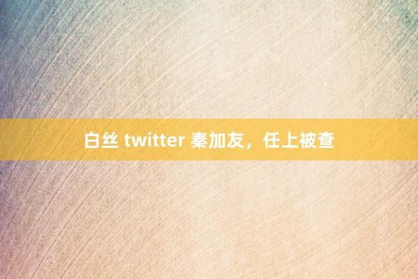 白丝 twitter 秦加友，任上被查