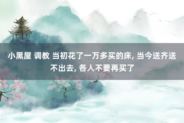 小黑屋 调教 当初花了一万多买的床, 当今送齐送不出去, 各人不要再买了