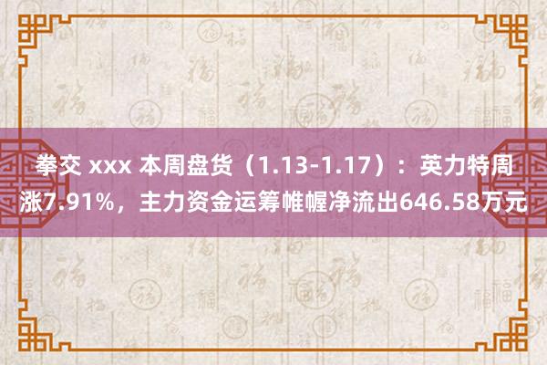 拳交 xxx 本周盘货（1.13-1.17）：英力特周涨7.91%，主力资金运筹帷幄净流出646.58万元
