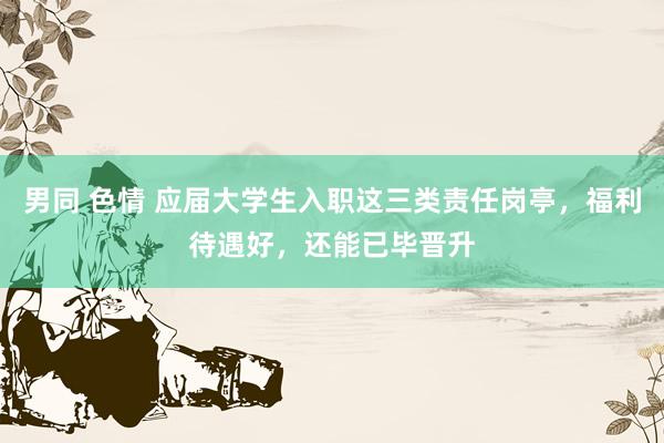 男同 色情 应届大学生入职这三类责任岗亭，福利待遇好，还能已毕晋升