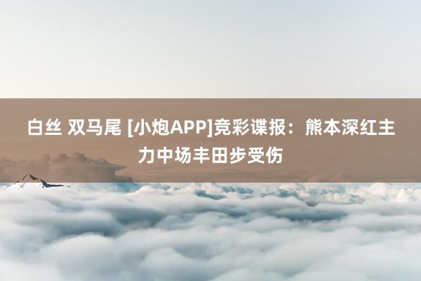 白丝 双马尾 [小炮APP]竞彩谍报：熊本深红主力中场丰田步受伤