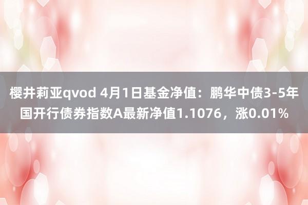 樱井莉亚qvod 4月1日基金净值：鹏华中债3-5年国开行债券指数A最新净值1.1076，涨0.01%