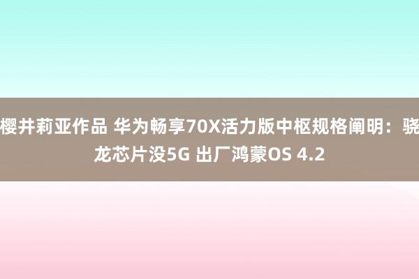 樱井莉亚作品 华为畅享70X活力版中枢规格阐明：骁龙芯片没5G 出厂鸿蒙OS 4.2
