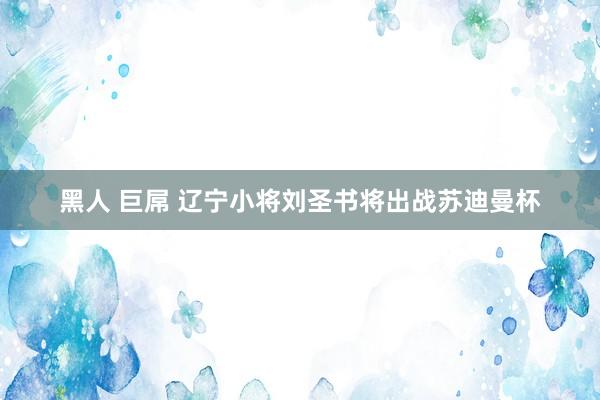 黑人 巨屌 辽宁小将刘圣书将出战苏迪曼杯