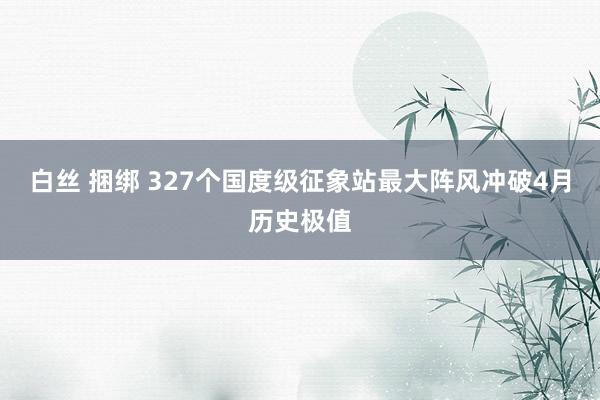 白丝 捆绑 327个国度级征象站最大阵风冲破4月历史极值