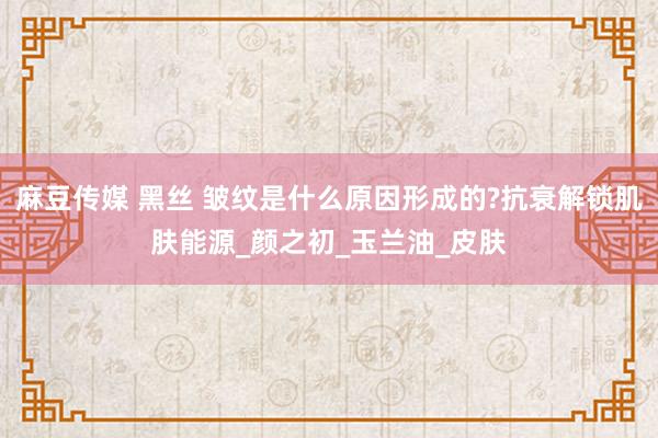 麻豆传媒 黑丝 皱纹是什么原因形成的?抗衰解锁肌肤能源_颜之初_玉兰油_皮肤