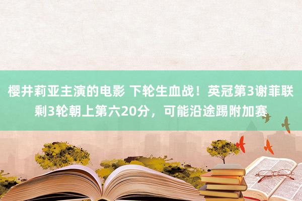 樱井莉亚主演的电影 下轮生血战！英冠第3谢菲联剩3轮朝上第六20分，可能沿途踢附加赛