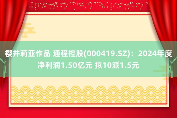 樱井莉亚作品 通程控股(000419.SZ)：2024年度净利润1.50亿元 拟10派1.5元
