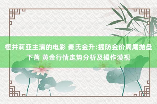 樱井莉亚主演的电影 秦氏金升:提防金价周尾抛盘下落 黄金行情走势分析及操作漠视